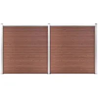 vidaXL Clôture de jardin WPC 353x186 cm Marron