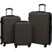 vidaXL Ensemble de trolleys à coque dure 3 pcs. Anthracite ABS