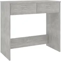 vidaXL Bureau "Jeggeleben" en panneau de particules gris béton. Dimensions (L/L/H) 80x40x75 cm