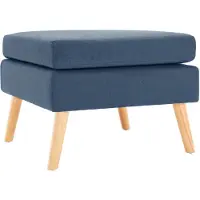 vidaXL Repose-pied Bleu Tissu