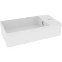 vidaXL -Waschbecken mit Briebrandkeramikmatte weiß