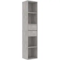 vidaXL Bibliothèque Gris béton 36x30x171 cm Bois d'ingénierie