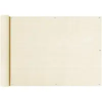 vidaXL Écran de balcon Crème 75x300 cm PEHD