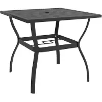 vidaXL Table de jardin anthracite 81,5x81,5x72 cm Acier