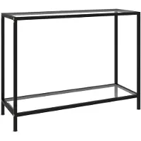 vidaXL Table console Transparent 100x35x75 cm Verre trempé