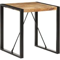 vidaXL Table de salle à manger 70x70x75 cm Bois massif de manguier rugueux