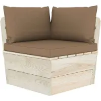 vidaXL Canapé d'angle de jardin en palette avec coussin Bois d'épicéa imprégné