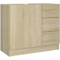 vidaXL Armoire sous lavabo chêne Sonoma 63x30x54 cm Bois composite