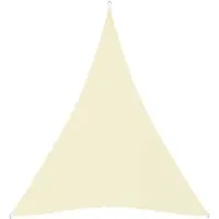 vidaXL Voile de parasol tissu oxford triangulaire 4x5x5 m crème