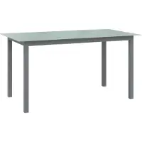 vidaXL Table de jardin en aluminium 150 x 74 x 90 cm Gris clair