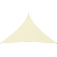 vidaXL Voile d'ombrage Oxford Tissu Triangulaire 5x5x6 m Crème