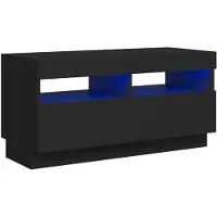 vidaXL Armoire TV avec lampes LED Noir 80x35x40 cm