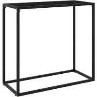 vidaXL Table console Noir 80x35x75 cm Verre trempé