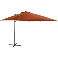 vidaXL Parapluie avec éclairage LED 250 cm Terracota