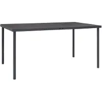 vidaXL Table à manger d'extérieur Anthracite 150x90x74 cm Acier