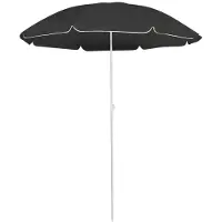 vidaXL Parasol avec mât en acier Anthracite 180 cm