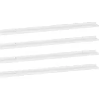 vidaXL Étagères murales 4 pcs Blanc brillant 115x9x3 cm