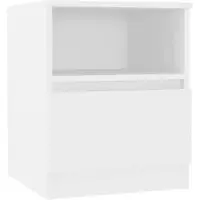 vidaXL Table de chevet blanc 40x40x50 cm bois d'ingénierie
