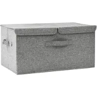 vidaXL Boîte de rangement en tissu 50x30x25 cm Gris