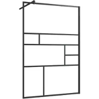 vidaXL Paroi de douche pour passage piétonnier avec verre ESG transparent 115x195 cm