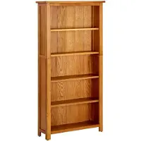 vidaXL Bibliothèque à 5 étagères 70x22x140 cm Bois de chêne massif