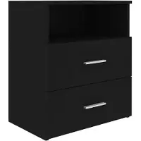 vidaXL Table de chevet Noir 50x32x60 cm