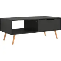 vidaXL Table basse Gris 100x49,5x43 cm Bois composite