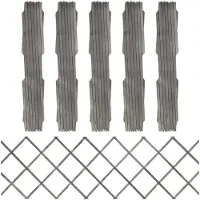 vidaXL Clôtures pour treillis 5 pcs. Gris Sapin massif 180x60 cm