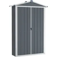 vidaXL Abri de jardin Gris 116x45x175 cm Acier galvanisé