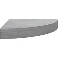 vidaXL Étagère d'angle murale Gris béton 25x25x3,8 cm MDF