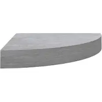 vidaXL Étagère d'angle murale Gris béton 35x35x3,8 cm MDF