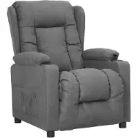 vidaXL Fauteuil relax gris clair Tissu