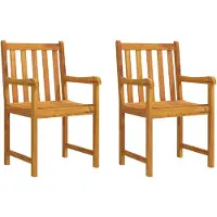 vidaXL Chaises de jardin 2 pcs. Bois massif acacia