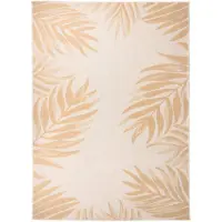 vidaXL Tapis à tissage plat d'extérieur 200x280 cm Motif de feuille