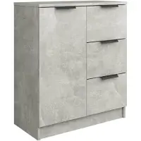 vidaXL Sideboard gris béton 60x30x70 cm Bois composite