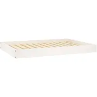 vidaXL Lit pour chien blanc 101,5x74x9 cm pin massif