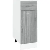 vidaXL Armoire basse avec tiroir Lyon Gris Sonoma 30x46x81,5 cm