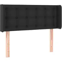 vidaXL Tête de lit avec oreilles Noir 83x16x78/88 cm Similicuir