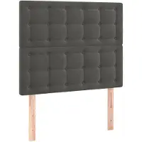 vidaXL Têtes de lit 2 pcs. Gris foncé 100x5x78/88 cm velours