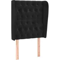 vidaXL Tête de lit avec oreilles noir 83x23x118/128 cm velours