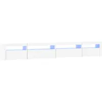 vidaXL Armoire TV avec lampes LED blanc 270x35x40 cm