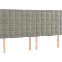 vidaXL Têtes de lit 4 pcs. Gris clair 90x5x78/88 cm velours