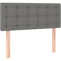 vidaXL Tête de lit gris foncé 90x5x78/88 cm Tissu