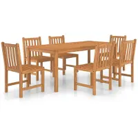 vidaXL Ensemble de jardin à manger 7 pièces 180 x 90 cm teck massif