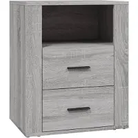 vidaXL Table de chevet Sonoma gris 50x36x60 cm Bois d'ingénierie