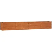 vidaXL Lit surélevé Rouillé 320x40x45 cm acier corten
