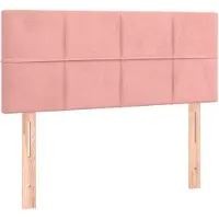 vidaXL Tête de lit rose 100x5x78/88 cm velours