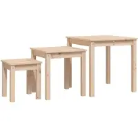 vidaXL Tables gigognes 3 pcs Bois de pin massif