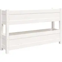 vidaXL Jardinière Blanc 112x25x66 cm Bois massif de pin