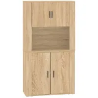 vidaXL Highboard chêne Sonoma Matériau dérivé du bois